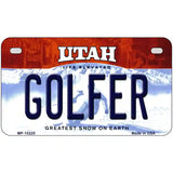 Golfer Utah Metal Novelty License Plate