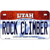 Rock Climber Utah Metal Novelty License Plate 7" x 4" (MP)