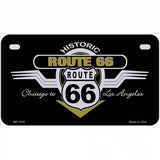 Route 66 Shield Wings Novelty Metal License Plate 7" x 4" (MP)