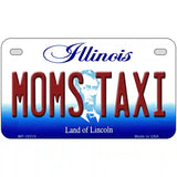 Moms Taxi Illinois Metal Novelty License Plate 7" x 4" (MP)
