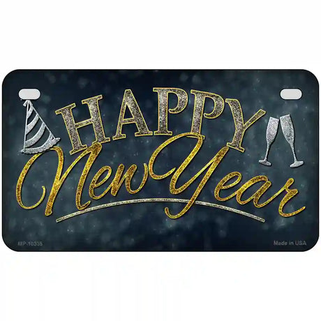 Happy New Year Metal Novelty License Plate 7" x 4" (MP)
