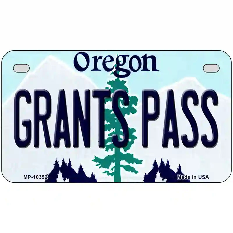 Grants Pass Oregon Metal Novelty License Plate 7" x 4" (MP)