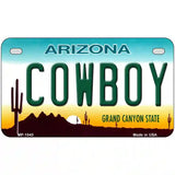 Cowboy Arizona Novelty Metal License Plate 7" x 4" (MP)