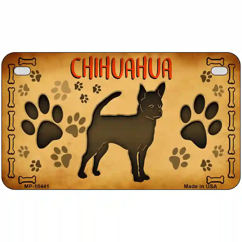Chihuahua License Plate Tag | Smart Blonde Chihuahua License Plate Tag | Smart Blonde