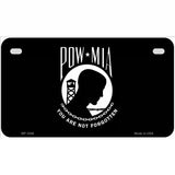 POW MIA Black Flag Novelty Metal License Plate 7" x 4" (MP)