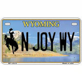 N Joy WY Wyoming Metal Novelty License Plate 7" x 4" (MP)
