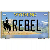 Rebel Wyoming Metal Novelty License Plate 7" x 4" (MP)