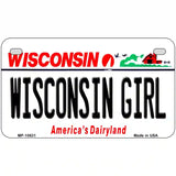 Wisconsin Girl Wisconsin Metal Novelty License Plate 7" x 4" (MP)