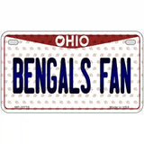 Bengals Fan Ohio Novelty Metal License Plate 7" x 4" (MP)