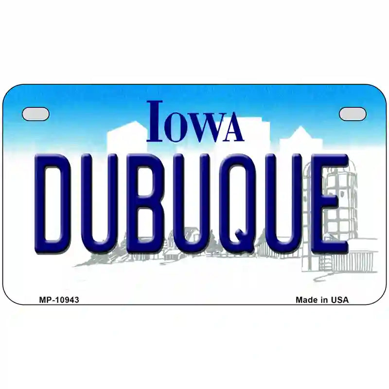 Dubuque Iowa Metal Novelty License Plate 7" x 4" (MP)