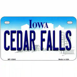 Cedar Falls Iowa Metal Novelty License Plate 7" x 4" (MP)