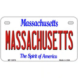 Massachusetts Metal Novelty License Plate 7" x 4" (MP)