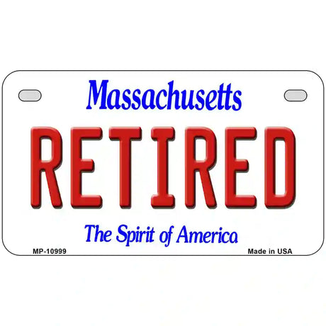Retired Massachusetts Metal Novelty License Plate 7" x 4" (MP)