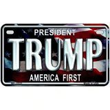 Trump America First Metal Novelty License Plate 7" x 4" (MP)