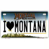 I Love Montana State Novelty License Plate 7" x 4" (MP)