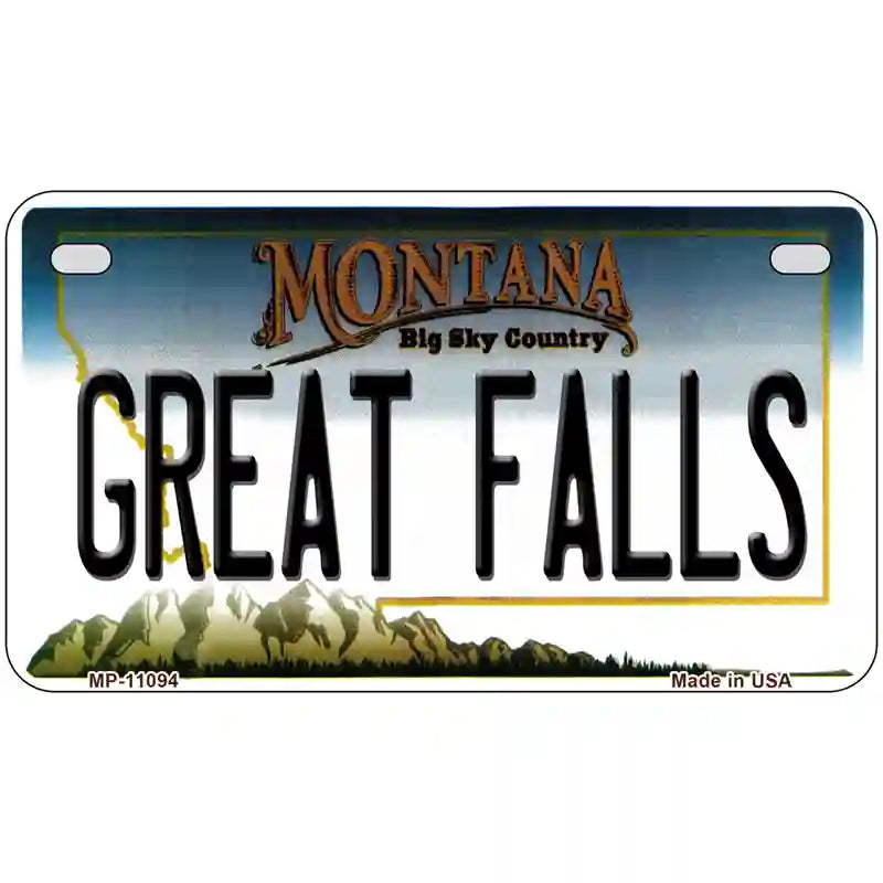 Great Falls Montana State Novelty License Plate 7" x 4" (MP)