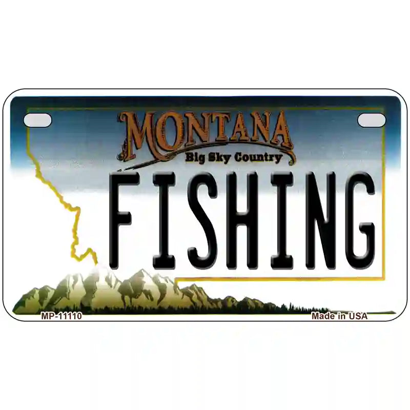Fishing Montana State Novelty License Plate 7" x 4" (MP)