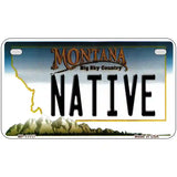 Native Montana State Novelty License Plate 7" x 4" (MP)