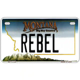 Rebel Montana State Novelty License Plate 7" x 4" (MP)