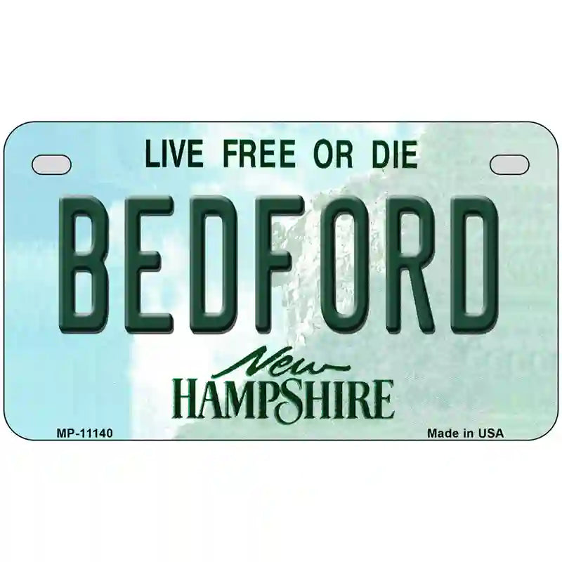 Bedford New Hampshire State License Plate 7" x 4" (MP)