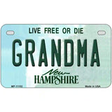 Grandma New Hampshire State License Plate 7" x 4" (MP)