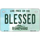 Blessed New Hampshire State License Plate 7" x 4" (MP)