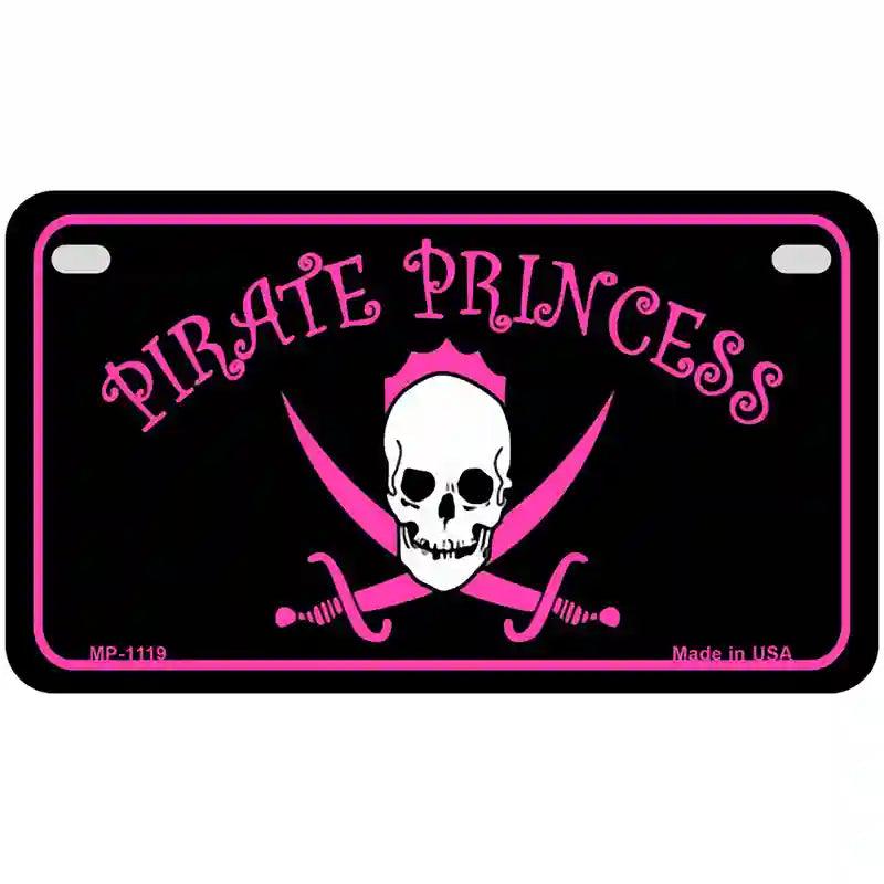 Pirate Princess Novelty Metal License Plate 7" x 4" (MP)