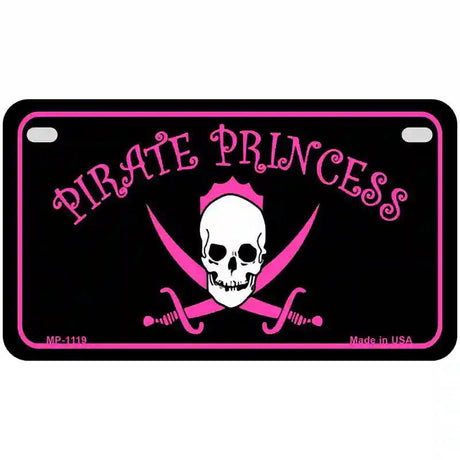 Pirate Princess Novelty Metal License Plate 7" x 4" (MP)