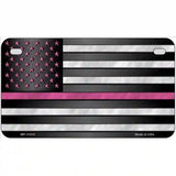 Thin Pink Line With Pink Stars Novelty License Plate 7" x 4" (MP)