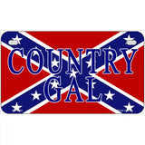 Confederate Country Gal Novelty Metal License Plate 7" x 4" (MP)