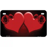 Hearts Over Roses In Red Novelty License Plate 7" x 4" (MP)