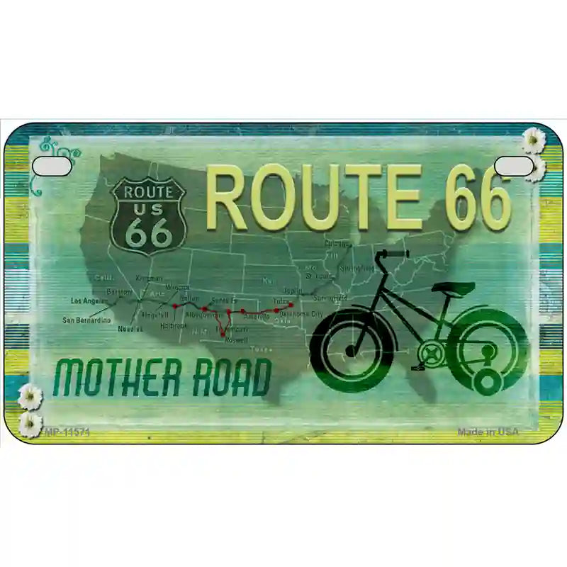 Route 66 Mother Road Novelty License Plate 7" x 4" (MP)