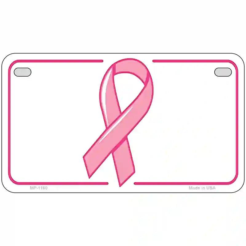 Breast Cancer Ribbon Novelty Metal License Plate 7" x 4" (MP)