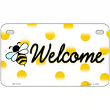 Welcome Bee Novelty License Plate 7" x 4" (MP)