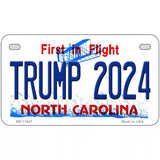 Trump 2024 North Carolina Novelty License Plate 7" x 4" Motorcycle (MP)