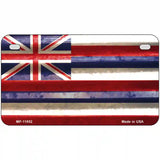 Hawaii Corrugated Flag Novelty License Plate 7" x 4" (MP)