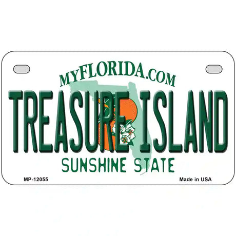 Florida Tresure Island Novelty Metal License Plate 7" x 4" (MP)