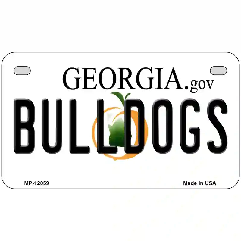 Georgia Bulldogs Novelty Metal License Plate 7" x 4" (MP)