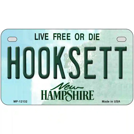 Hooksett New Hampshire Novelty Metal License Plate 7" x 4" Motorcycle (MP)