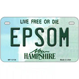 Epsom New Hampshire Novelty Metal License Plate 7" x 4" (MP)