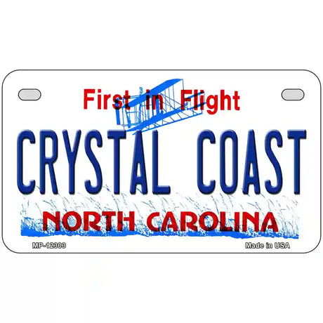North Carolina Crystal Coast Novelty Metal License Plate 7" x 4" (MP)