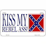 Kiss My Rebel Ass Novelty Metal License Plate 7" x 4" (MP)