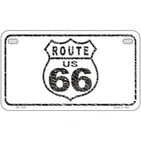 Route 66 Distressed Novelty Metal License Plate 7" x 4" (MP)