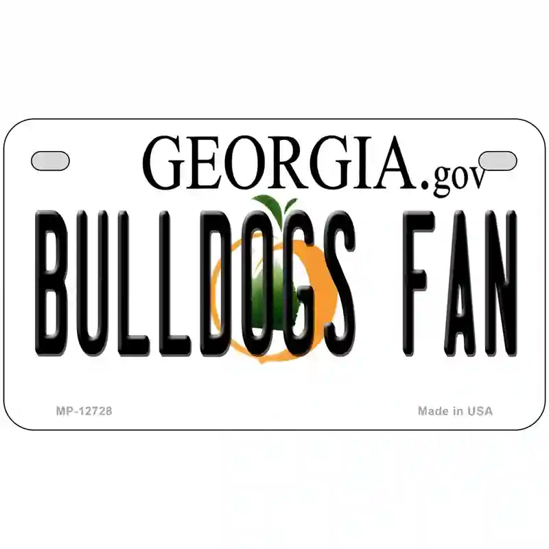 Bulldogs Fan Georgia Novelty Metal License Plate 7" x 4" (MP)