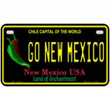 Go New Mexico Novelty Metal License Plate 7" x 4" (MP)