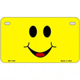 Happy Smiley Novelty Metal License Plate 7" x 4" (MP)