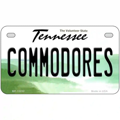 Commodores Novelty Metal License Plate 7" x 4" (MP)