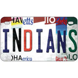 Indians Strip Art Novelty Metal License Plate Tag 7" x 4" (MP)