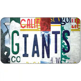 Giants Strip Art Baseball Novelty Metal License Plate Tag 7" x 4" (MP)