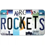 Rockets Strip Art Novelty Metal License Plate Tag 7" x 4" (MP)